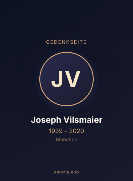 Gedenkportrait von Joseph Vilsmaier