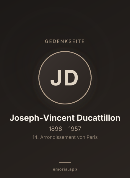 Gedenkportrait von Joseph-Vincent Ducattillon