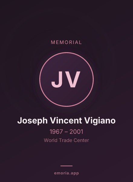 Memorial portrait of Joseph Vincent Vigiano
