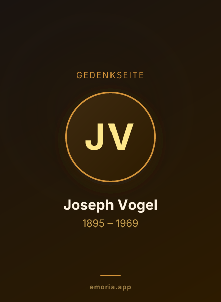 Gedenkportrait von Joseph Vogel