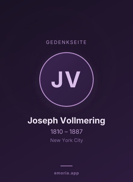 Gedenkportrait von Joseph Vollmering