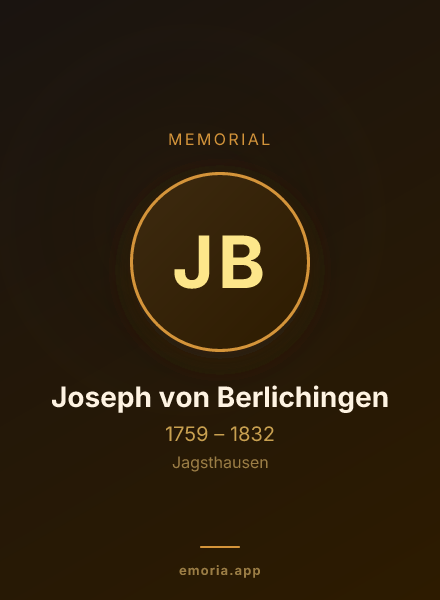 Memorial portrait of Joseph von Berlichingen