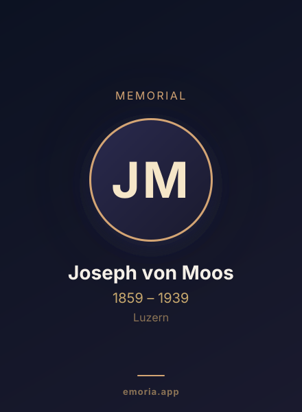Memorial portrait of Joseph von Moos