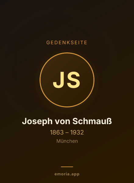 Gedenkportrait von Joseph von Schmauß