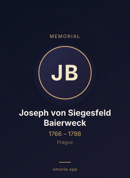Memorial portrait of Joseph von Siegesfeld Baierweck
