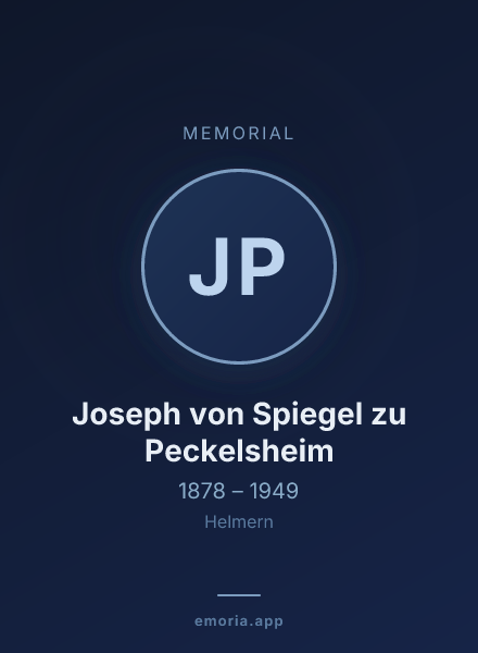 Memorial portrait of Joseph von Spiegel zu Peckelsheim