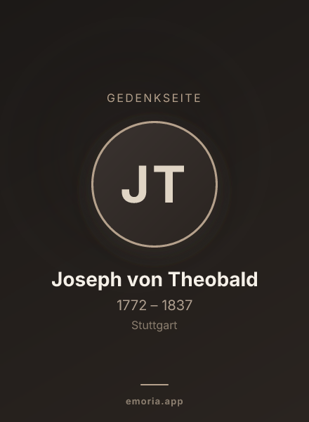 Gedenkportrait von Joseph von Theobald