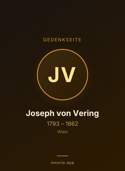 Gedenkportrait von Joseph von Vering