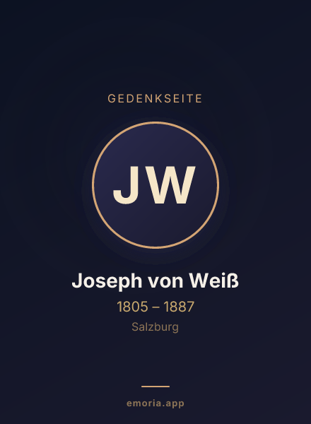 Gedenkportrait von Joseph von Weiß