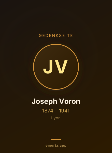 Gedenkportrait von Joseph Voron