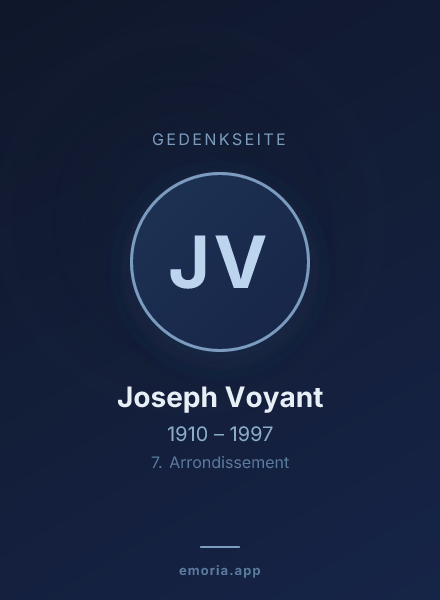 Gedenkportrait von Joseph Voyant