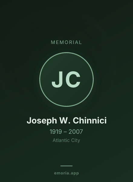 Memorial portrait of Joseph W. Chinnici