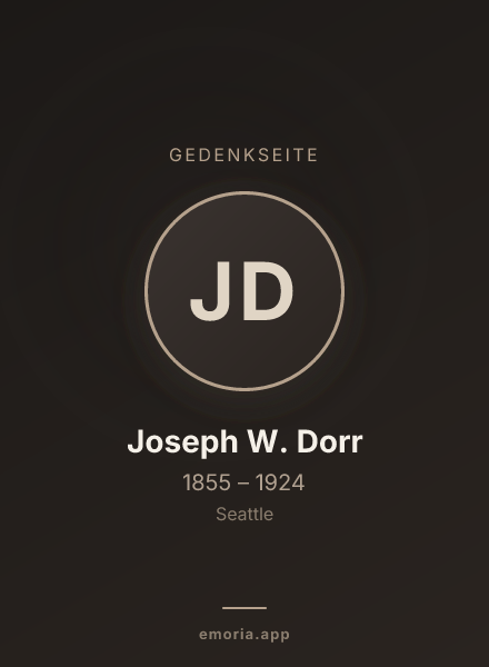 Gedenkportrait von Joseph W. Dorr
