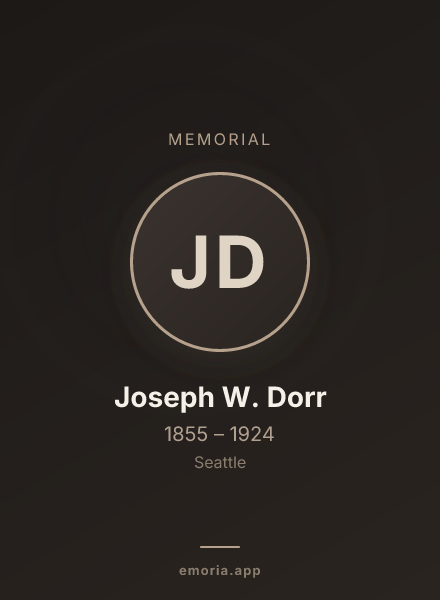 Memorial portrait of Joseph W. Dorr