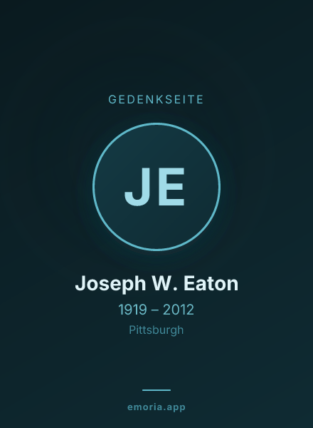 Gedenkportrait von Joseph W. Eaton