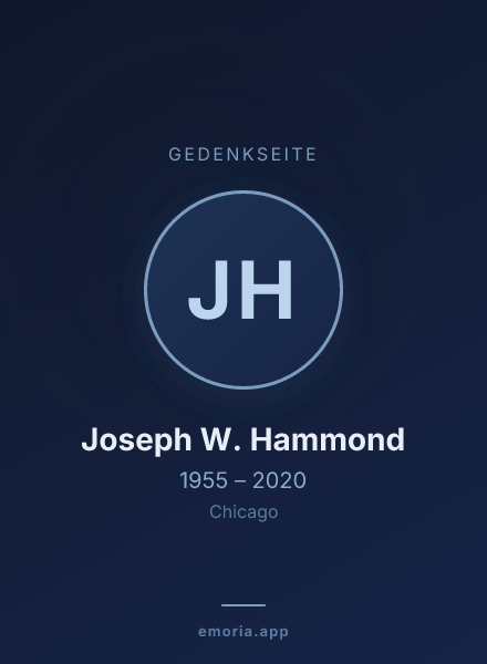 Gedenkportrait von Joseph W. Hammond