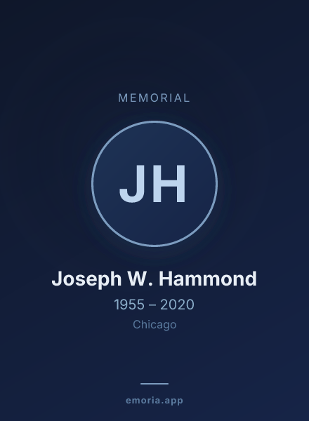 Memorial portrait of Joseph W. Hammond