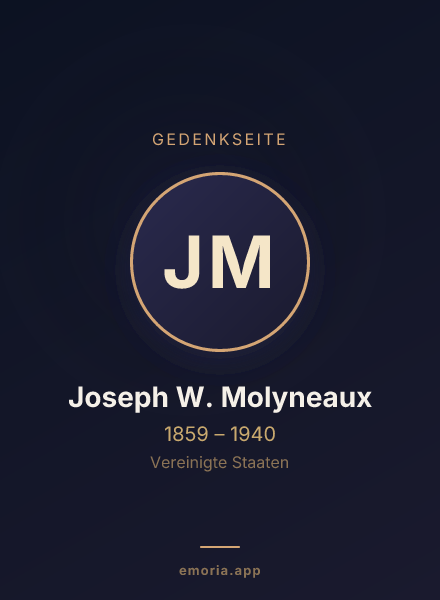 Gedenkportrait von Joseph W. Molyneaux