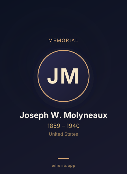 Memorial portrait of Joseph W. Molyneaux
