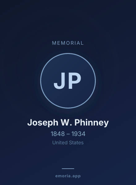 Memorial portrait of Joseph W. Phinney