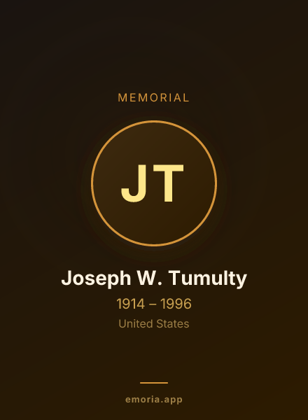 Memorial portrait of Joseph W. Tumulty