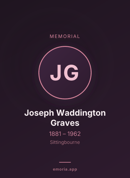 Memorial portrait of Joseph Waddington Graves