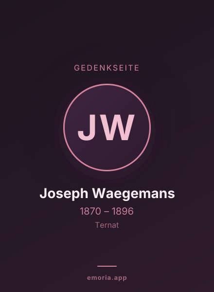 Gedenkportrait von Joseph Waegemans