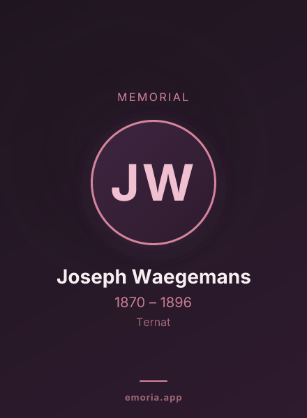 Memorial portrait of Joseph Waegemans