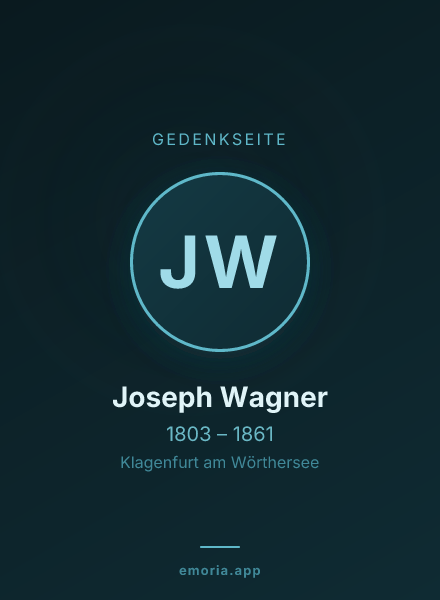 Gedenkportrait von Joseph Wagner