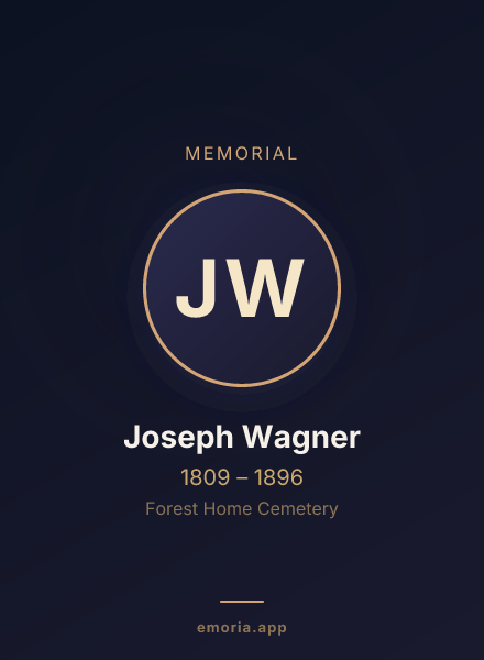 Memorial portrait of Joseph Wagner