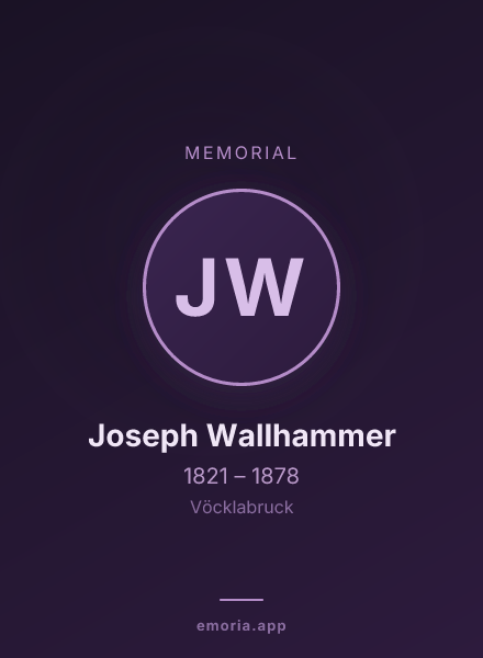 Memorial portrait of Joseph Wallhammer