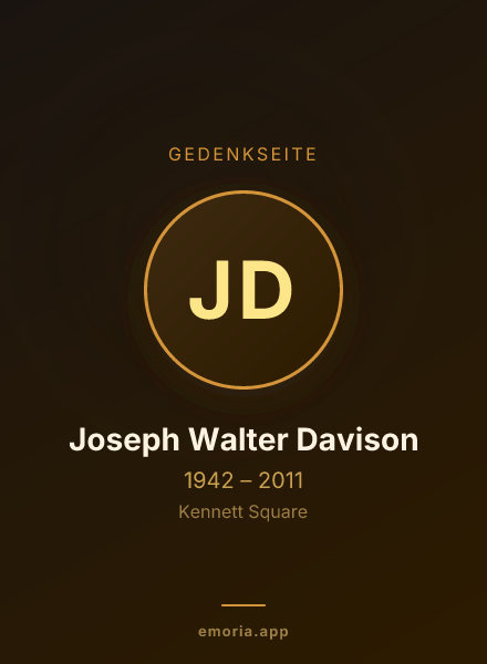 Gedenkportrait von Joseph Walter Davison