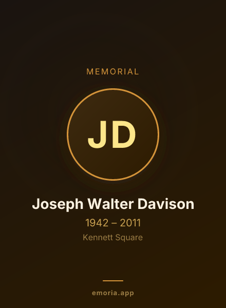 Memorial portrait of Joseph Walter Davison