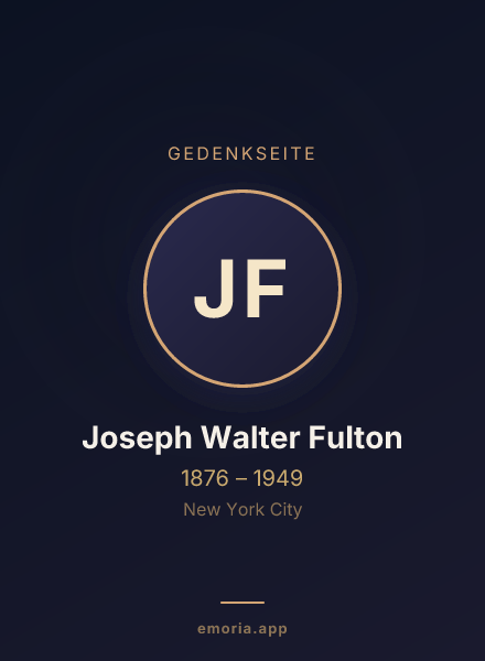 Gedenkportrait von Joseph Walter Fulton