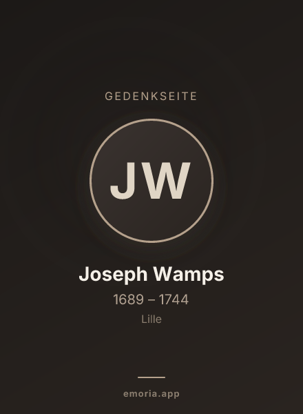 Gedenkportrait von Joseph Wamps