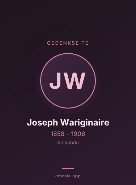 Gedenkportrait von Joseph Wariginaire