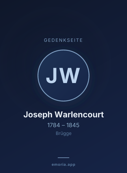 Gedenkportrait von Joseph Warlencourt