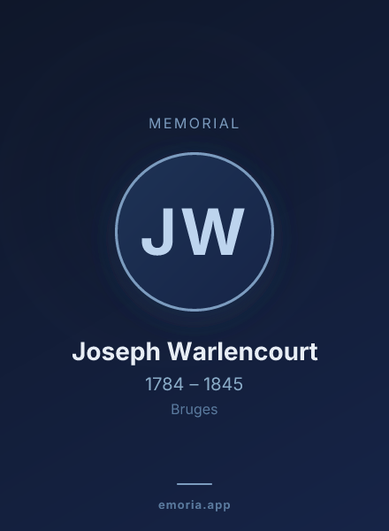 Memorial portrait of Joseph Warlencourt