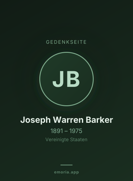 Gedenkportrait von Joseph Warren Barker