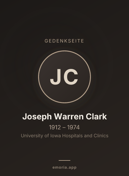 Gedenkportrait von Joseph Warren Clark
