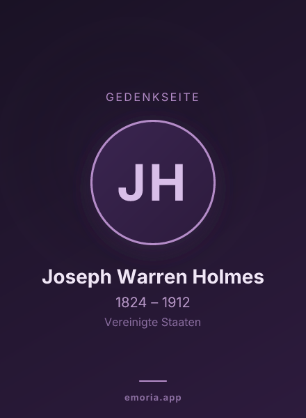 Gedenkportrait von Joseph Warren Holmes
