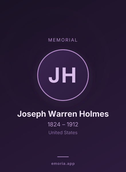 Memorial portrait of Joseph Warren Holmes