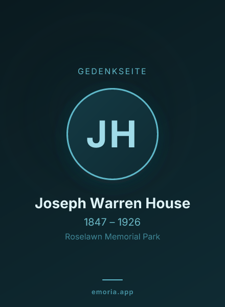 Gedenkportrait von Joseph Warren House