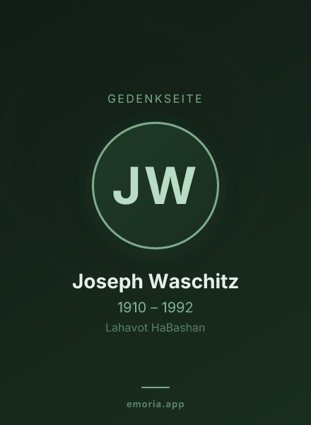 Gedenkportrait von Joseph Waschitz