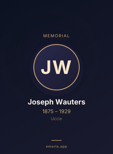 Memorial portrait of Joseph Wauters