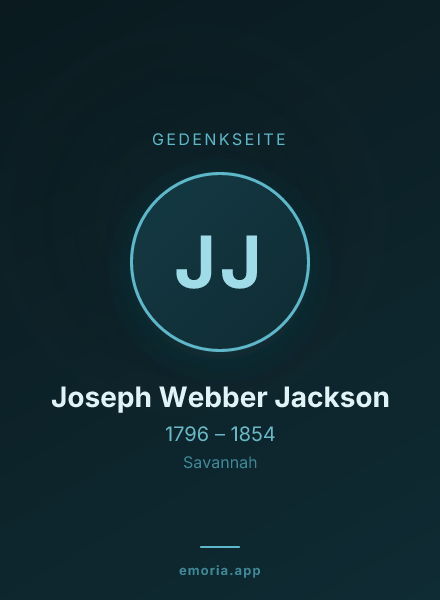 Gedenkportrait von Joseph Webber Jackson