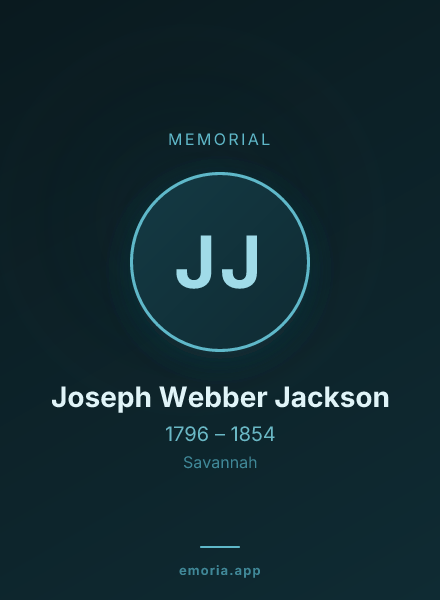 Memorial portrait of Joseph Webber Jackson