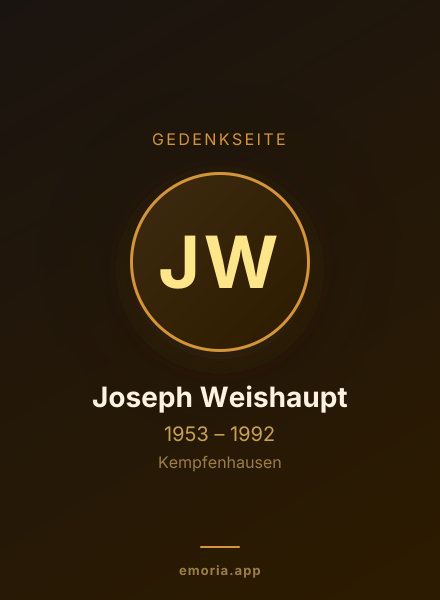 Gedenkportrait von Joseph Weishaupt