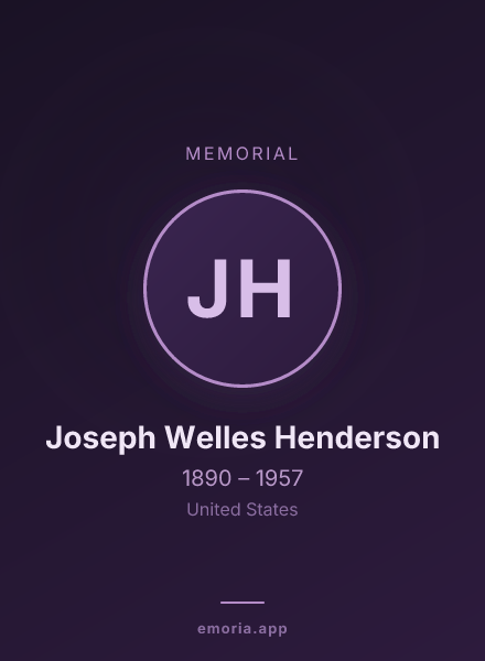 Memorial portrait of Joseph Welles Henderson