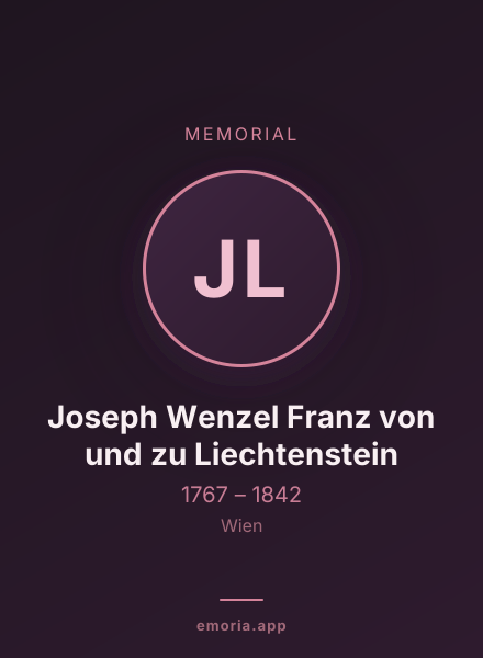 Memorial portrait of Joseph Wenzel Franz von und zu Liechtenstein